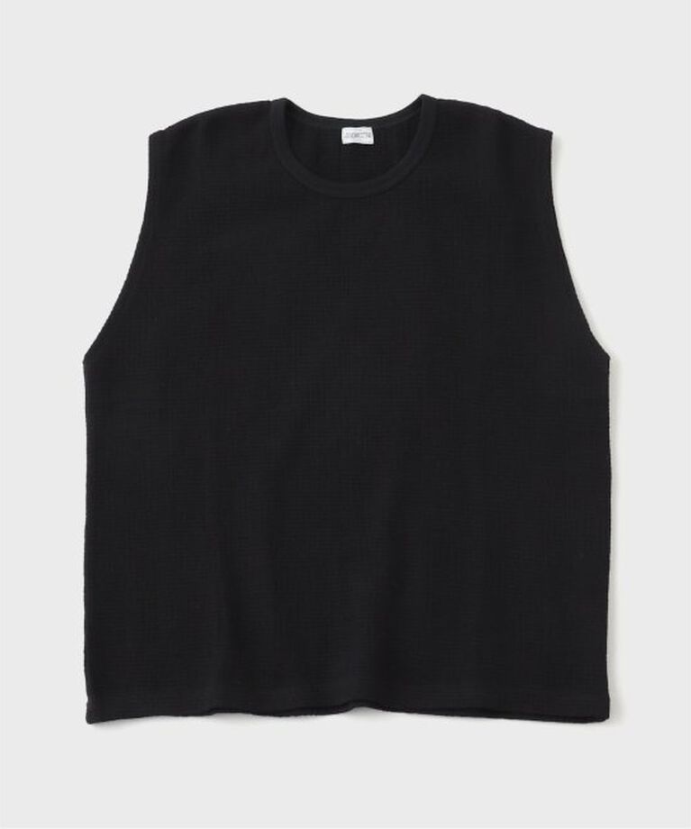 J.S.Homestead「J.S.Homestead / レノ ファブリック ノー スリーブ」|Tシャツ・カットソー|ブラック