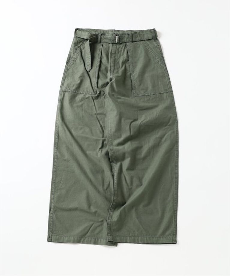 JOURNAL STANDARD「《予約》コットン リネン ベルテッド ワイド カット ベイカー パンツ」|カーゴ|カーキ