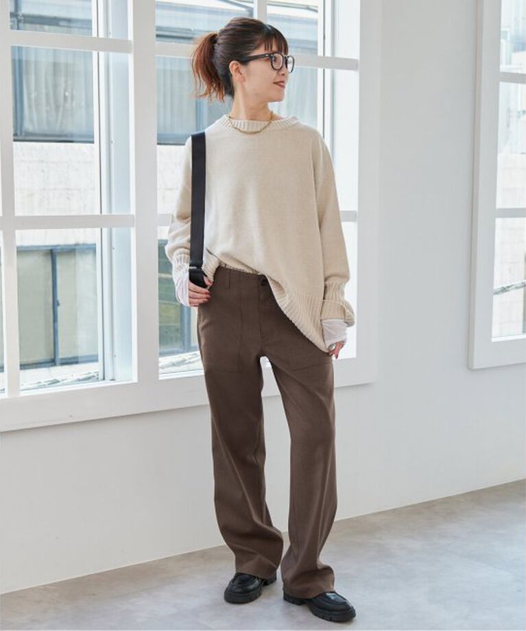 Spick and Span「≪追加≫バルキーヤーン ロングリブ プルオーバー」|ニット・セーター|