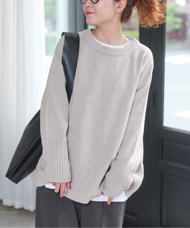 Spick and Span「≪追加≫バルキーヤーン ロングリブ プルオーバー」|ニット・セーター|