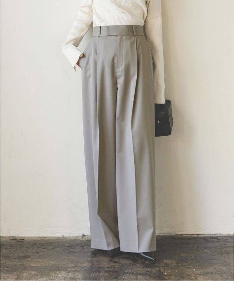 NOBLE「《追加》エステルツイルストレッチスラックスパンツ2」|スラックス|