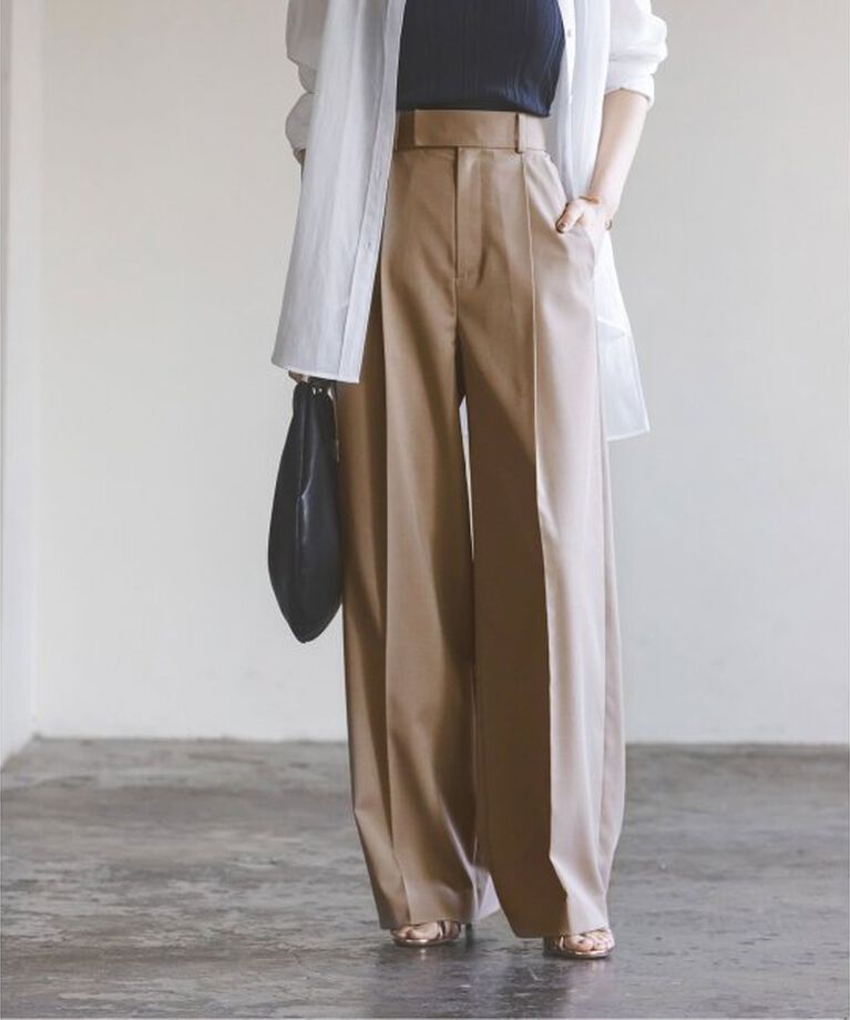NOBLE「《追加》エステルツイルストレッチスラックスパンツ2」|スラックス|