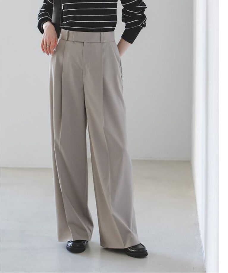 NOBLE「《追加》エステルツイルストレッチスラックスパンツ2」|スラックス|グレーA