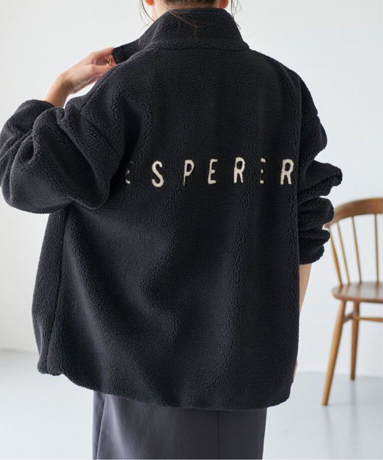 Spick and Span「《追加》バックロゴボアブルゾン」|その他|ブラック