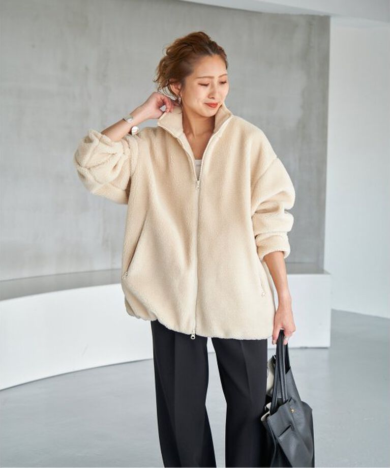 Spick and Span「《追加》バックロゴボアブルゾン」|その他|