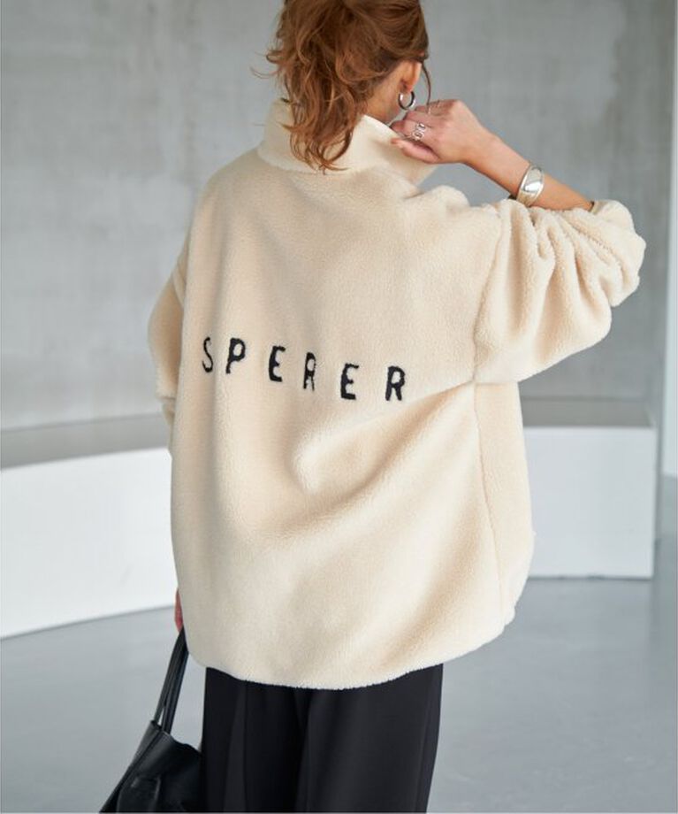 Spick and Span「《追加》バックロゴボアブルゾン」|その他|