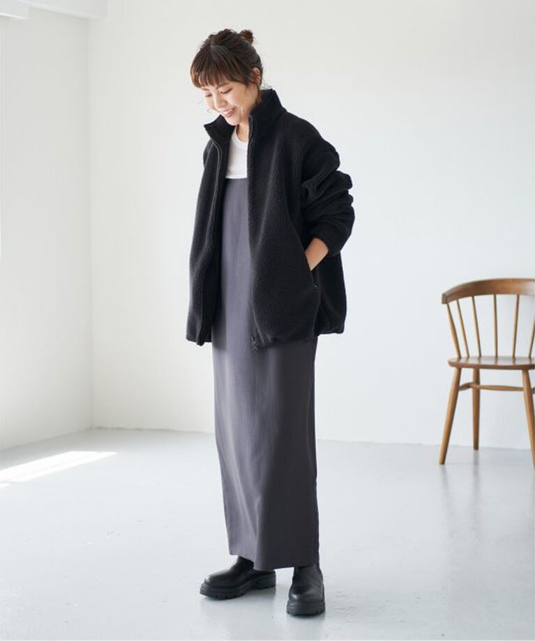 Spick and Span「《追加》バックロゴボアブルゾン」|その他|