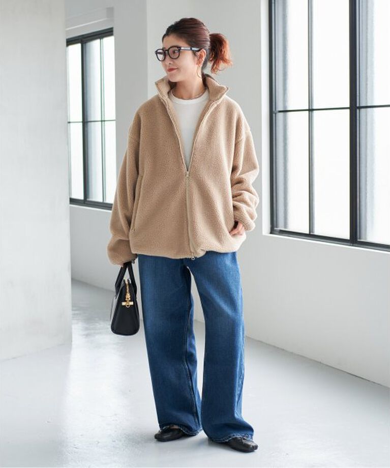 Spick and Span「《追加》バックロゴボアブルゾン」|その他|