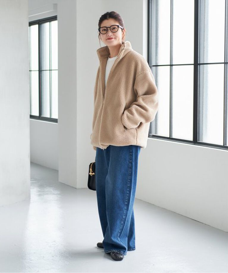 Spick and Span「《追加》バックロゴボアブルゾン」|その他|