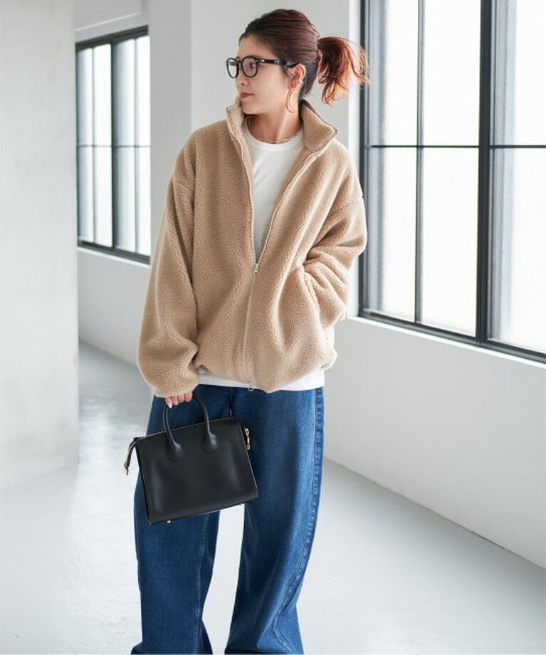 Spick and Span「《追加》バックロゴボアブルゾン」|その他|