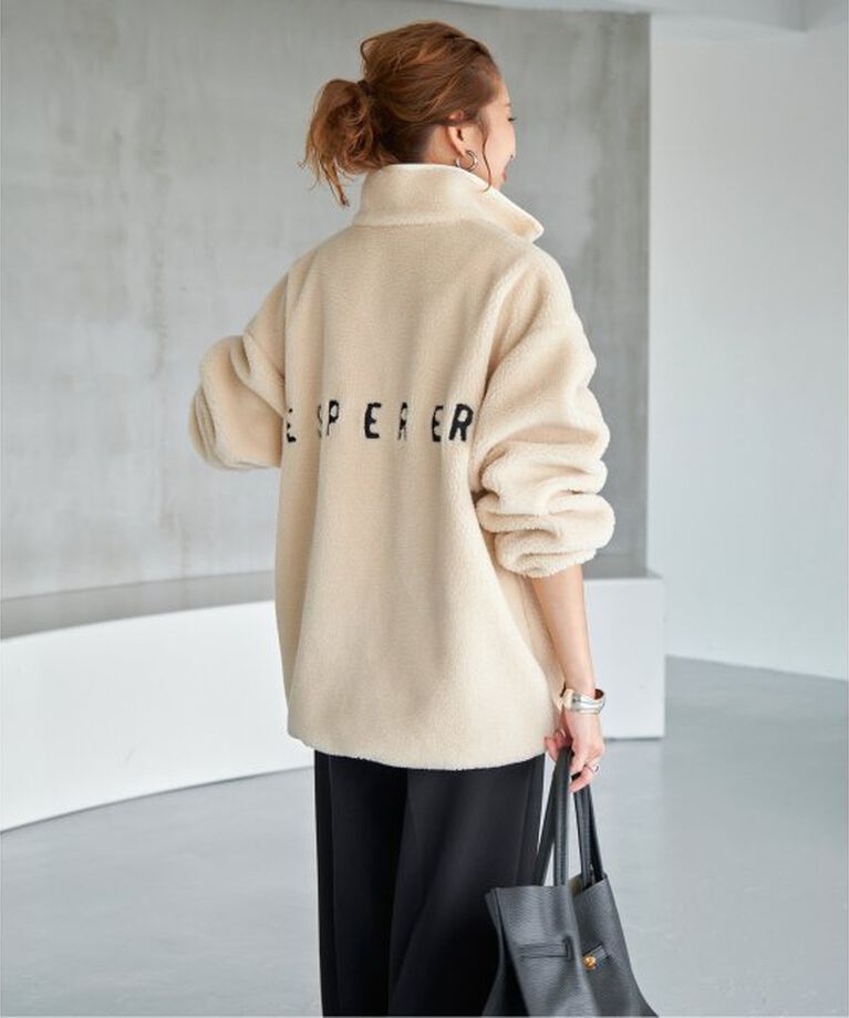 Spick and Span「《追加》バックロゴボアブルゾン」|その他|ナチュラル