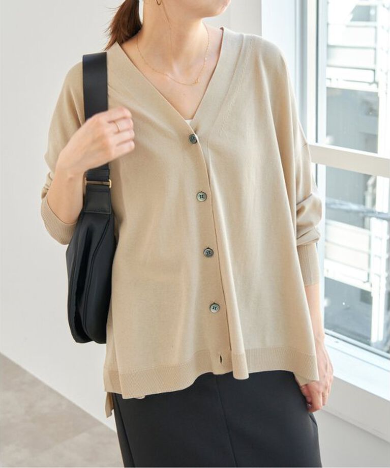 Spick and Span「シルキーヤーンオーバーサイズカーディガン」|カーディガン|