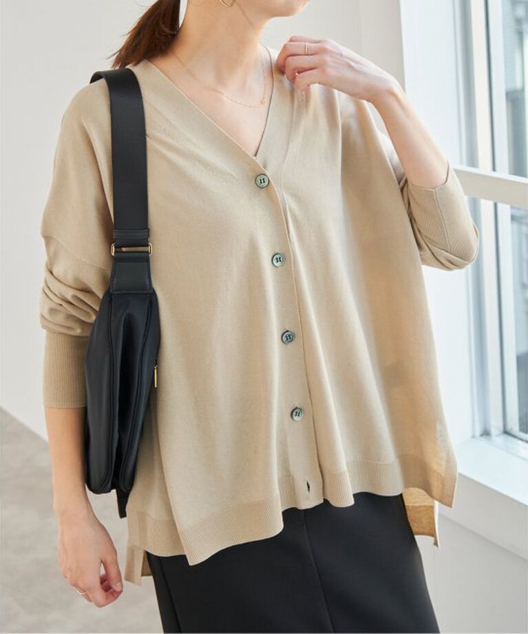Spick and Span「シルキーヤーンオーバーサイズカーディガン」|カーディガン|