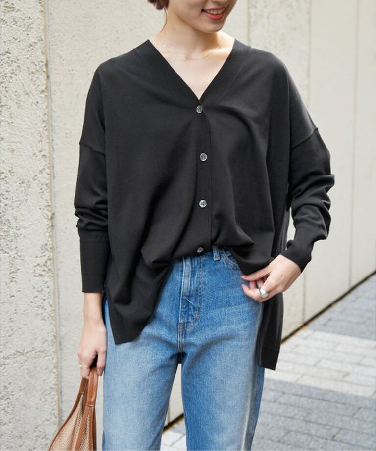 Spick and Span「シルキーヤーンオーバーサイズカーディガン」|カーディガン|