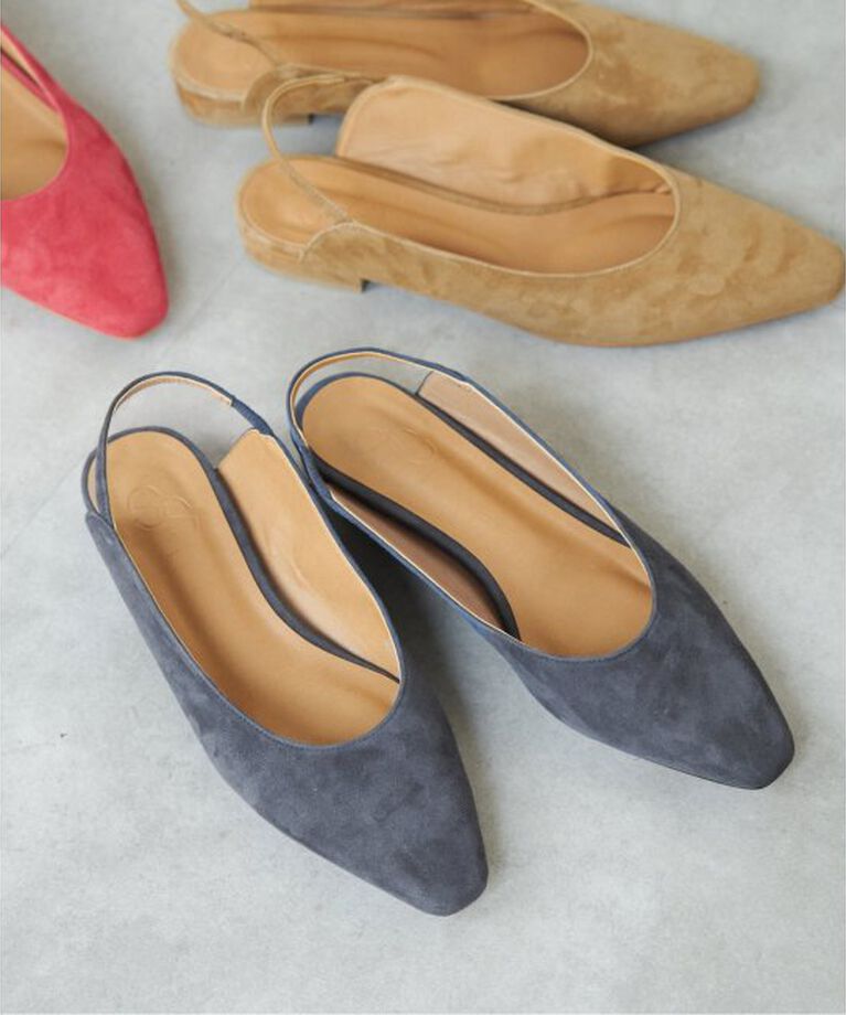 Spick and Span「Spick & Span ポインテッドバックストラップシューズ」|その他|ネイビー