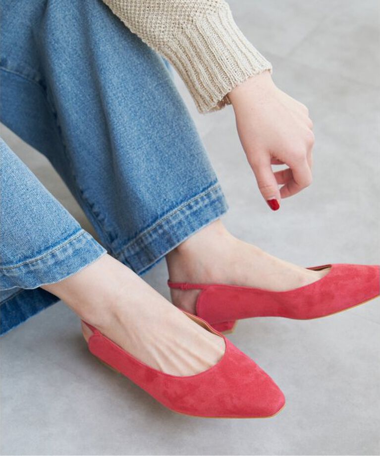 Spick and Span「Spick & Span ポインテッドバックストラップシューズ」|その他|レッド B