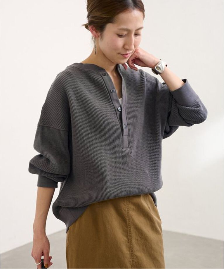 FRAMeWORK「≪追加≫ワッフルヘンリープルオーバー」|Tシャツ・カットソー|