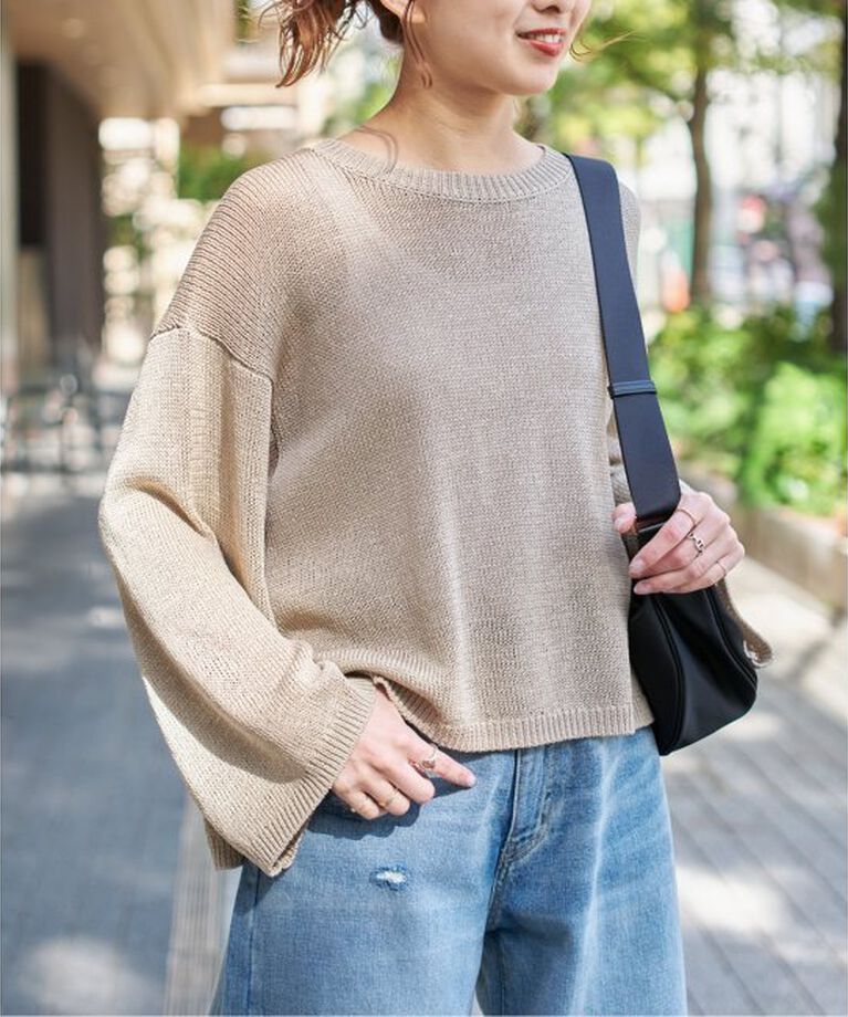 Spick and Span「ルーズコットンテープヤーンニット」|ニット・セーター|