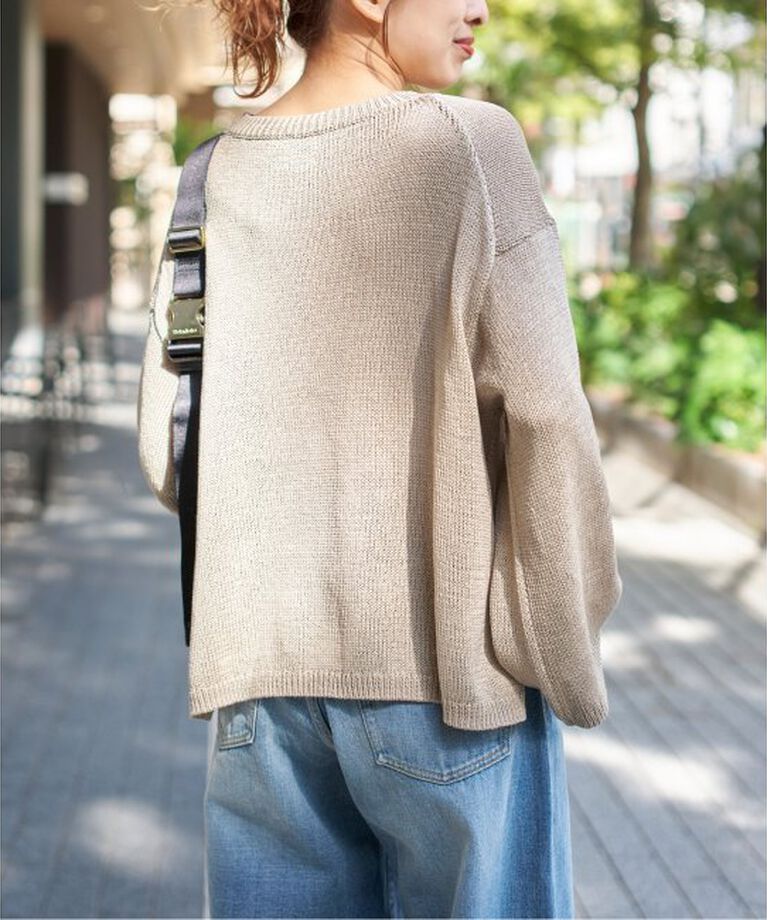 Spick and Span「ルーズコットンテープヤーンニット」|ニット・セーター|