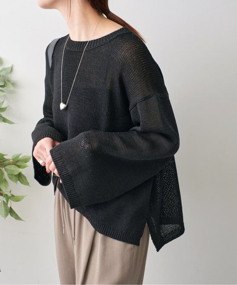 Spick and Span「ルーズコットンテープヤーンニット」|ニット・セーター|
