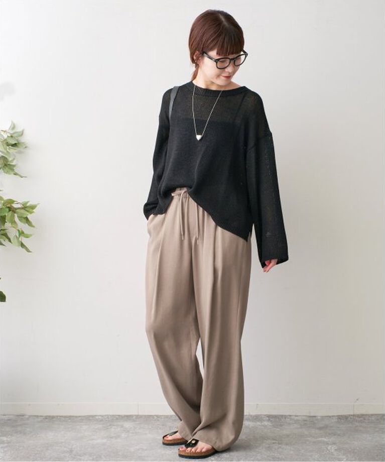Spick and Span「ルーズコットンテープヤーンニット」|ニット・セーター|