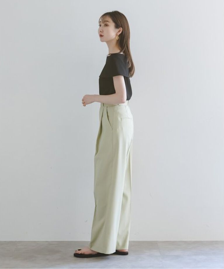 NOBLE「《追加》エステルツイルストレッチスラックスパンツ 6」|スラックス|