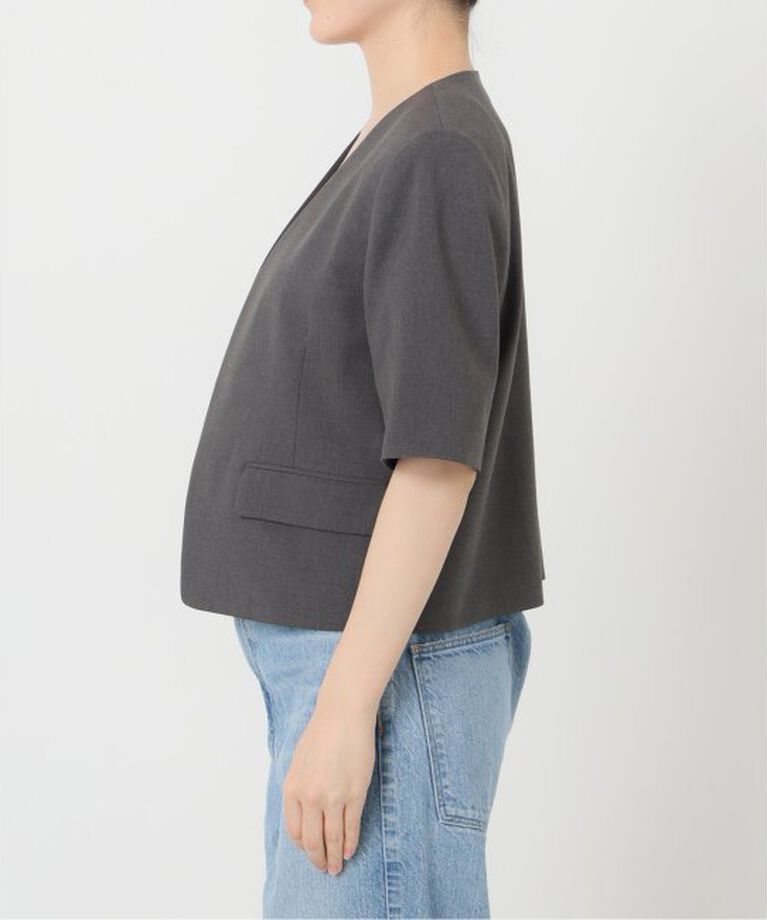 Spick and Span「ハーフスリーブノーカラージャケット」|その他|