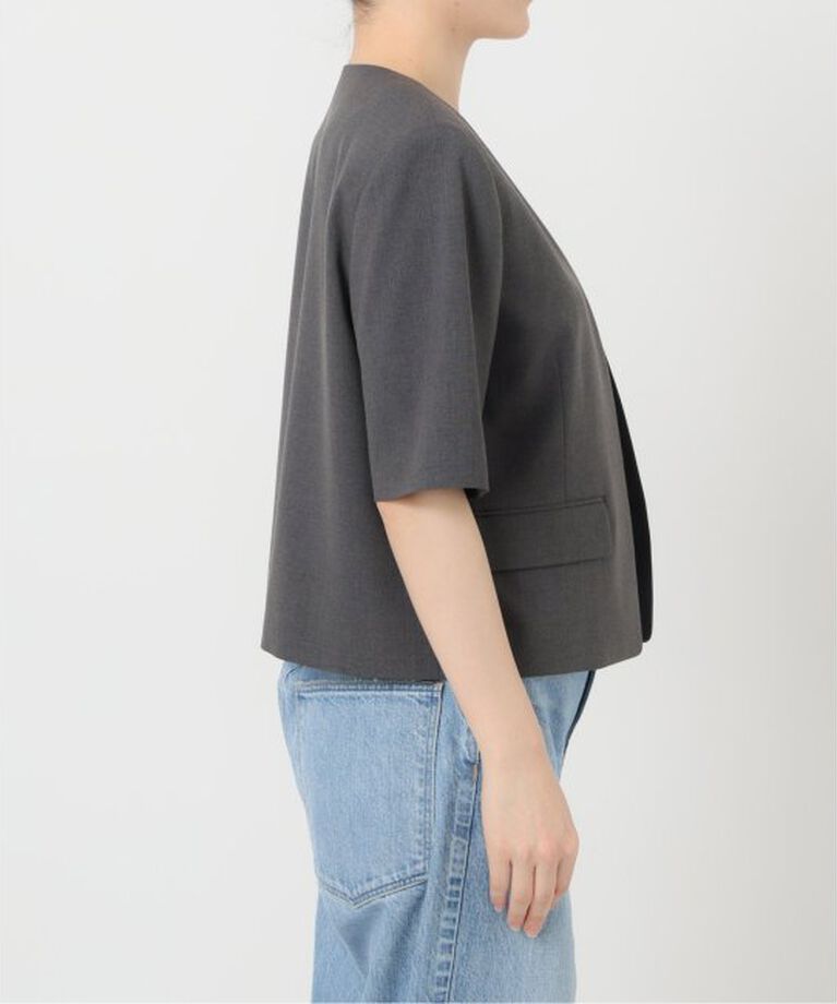 Spick and Span「ハーフスリーブノーカラージャケット」|その他|