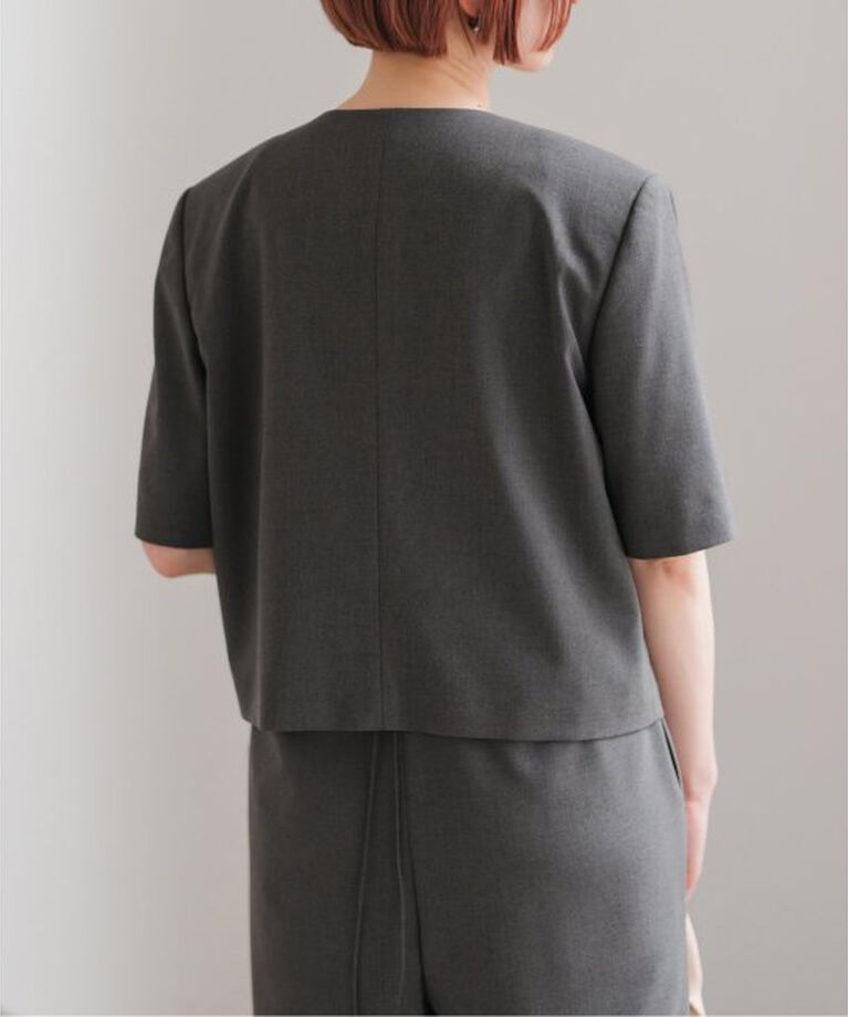 Spick and Span「ハーフスリーブノーカラージャケット」|その他|