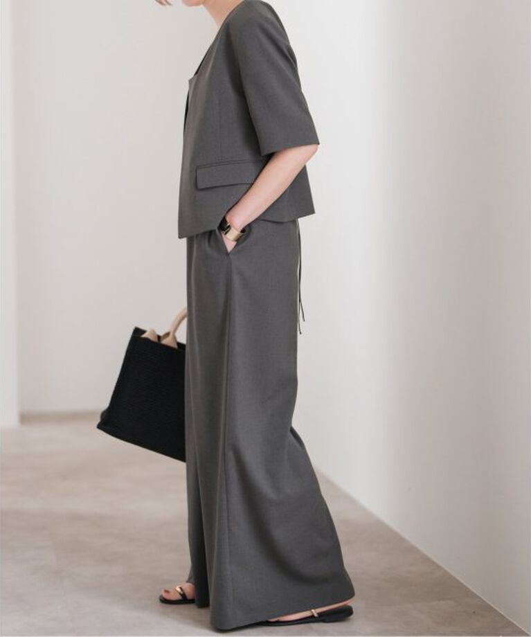 Spick and Span「ハーフスリーブノーカラージャケット」|その他|