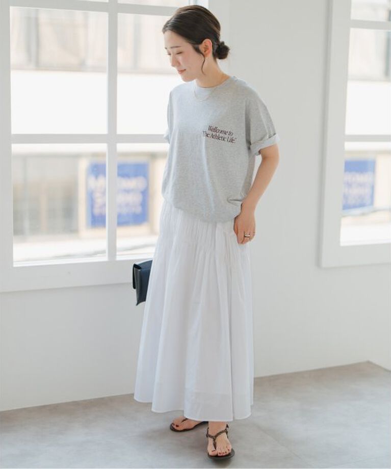 Spick and Span「コットンナイロンギャザースカート」|スカート|
