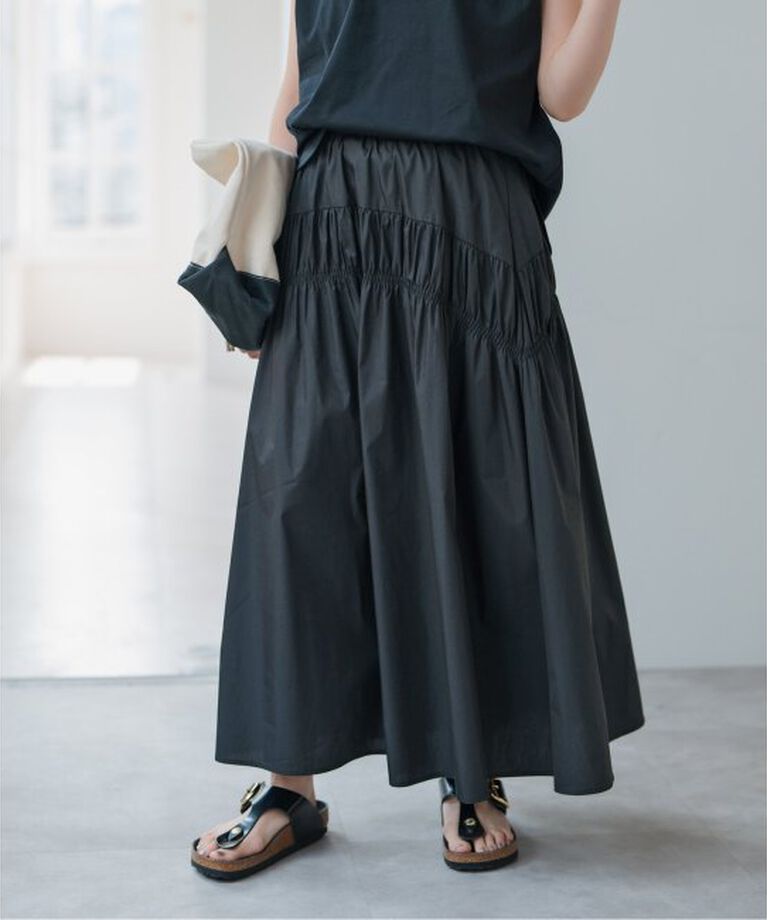 Spick and Span「コットンナイロンギャザースカート」|スカート|