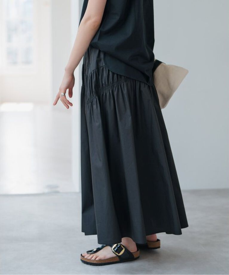 Spick and Span「コットンナイロンギャザースカート」|スカート|