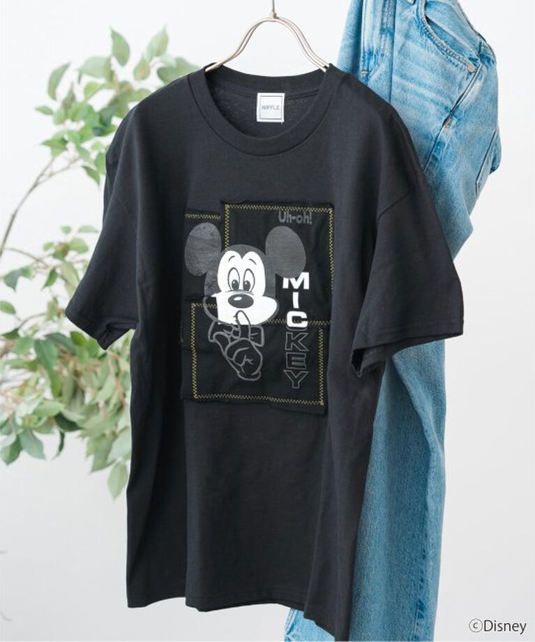 Spick and Span「《予約》WIFFLE / ウィッフル 別注パッチワークMICKY Tee」|Tシャツ・カットソー|