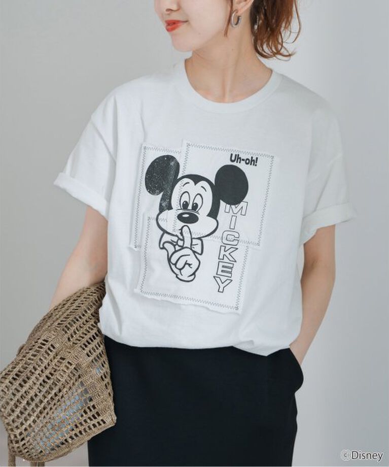 Spick and Span「《予約》WIFFLE / ウィッフル 別注パッチワークMICKY Tee」|Tシャツ・カットソー|