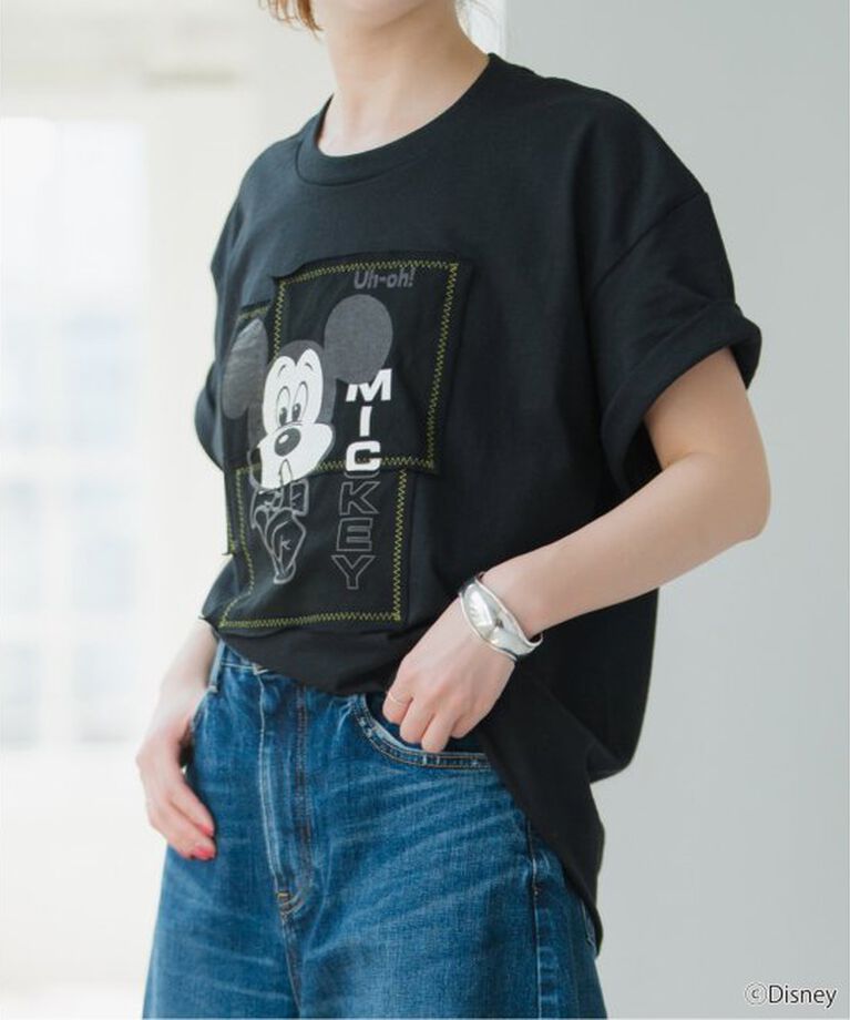 Spick and Span「《予約》WIFFLE / ウィッフル 別注パッチワークMICKY Tee」|Tシャツ・カットソー|