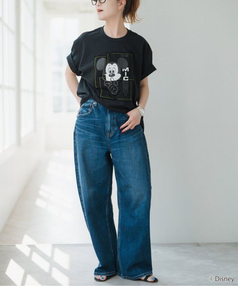 Spick and Span「《予約》WIFFLE / ウィッフル 別注パッチワークMICKY Tee」|Tシャツ・カットソー|