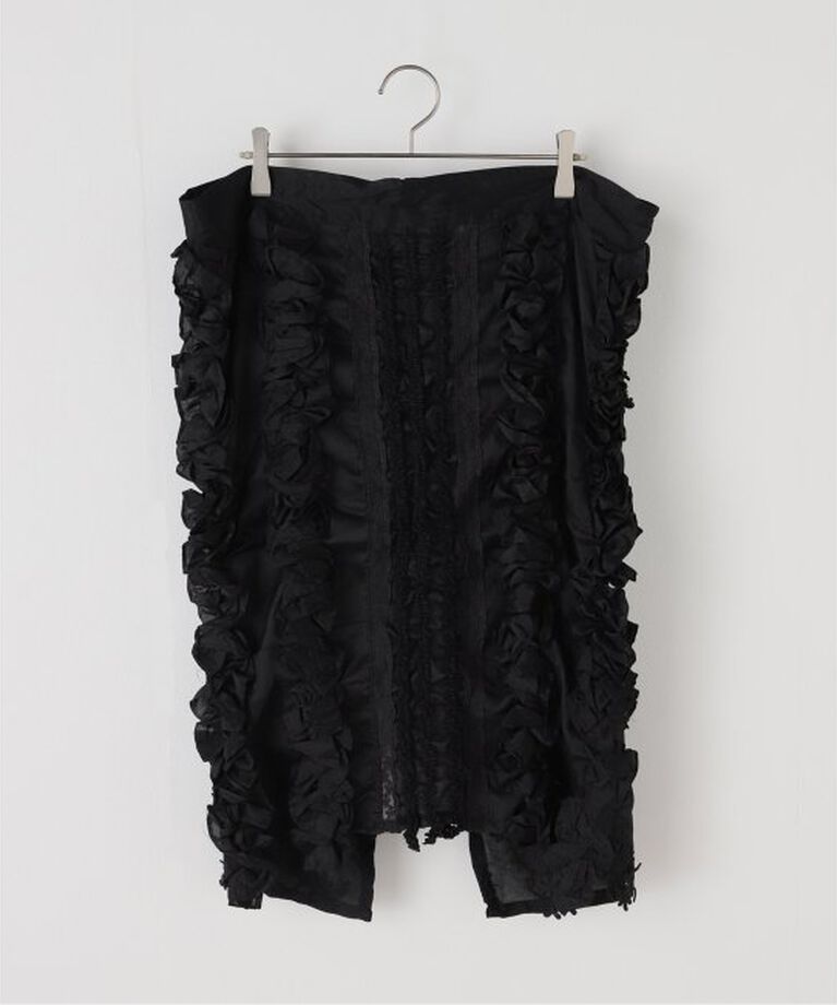 Spick and Span「crinkle crinkle crinkle Frill rayon shantung apron skirt」|スカート|ブラック
