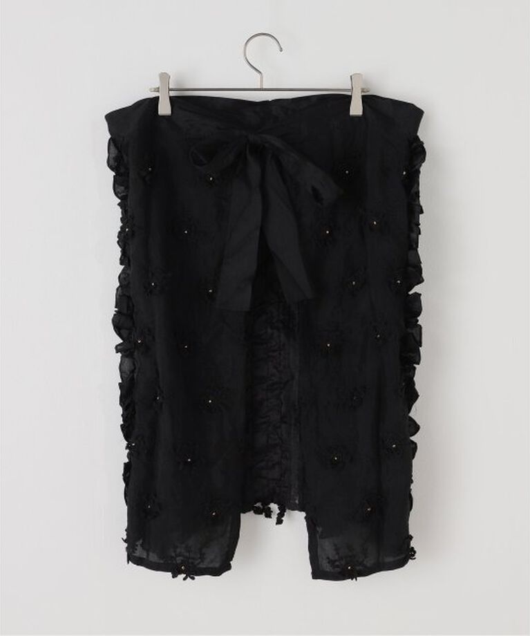 Spick and Span「crinkle crinkle crinkle Frill rayon shantung apron skirt」|スカート|