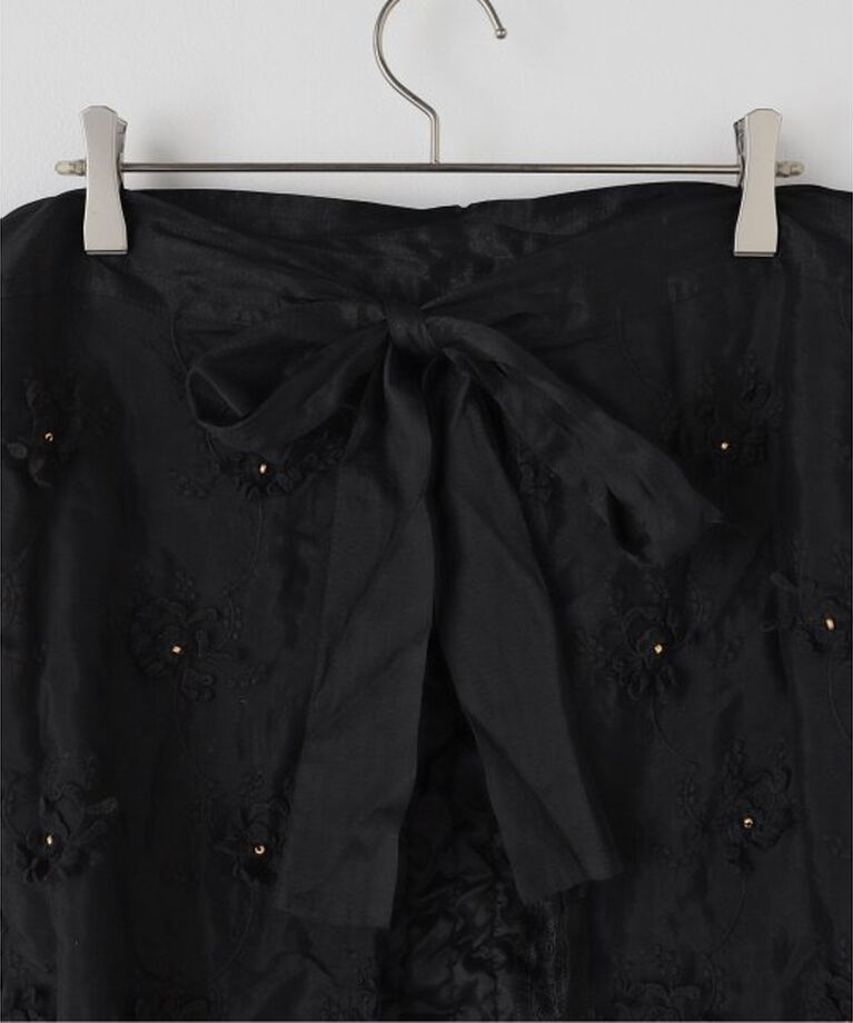 Spick and Span「crinkle crinkle crinkle Frill rayon shantung apron skirt」|スカート|