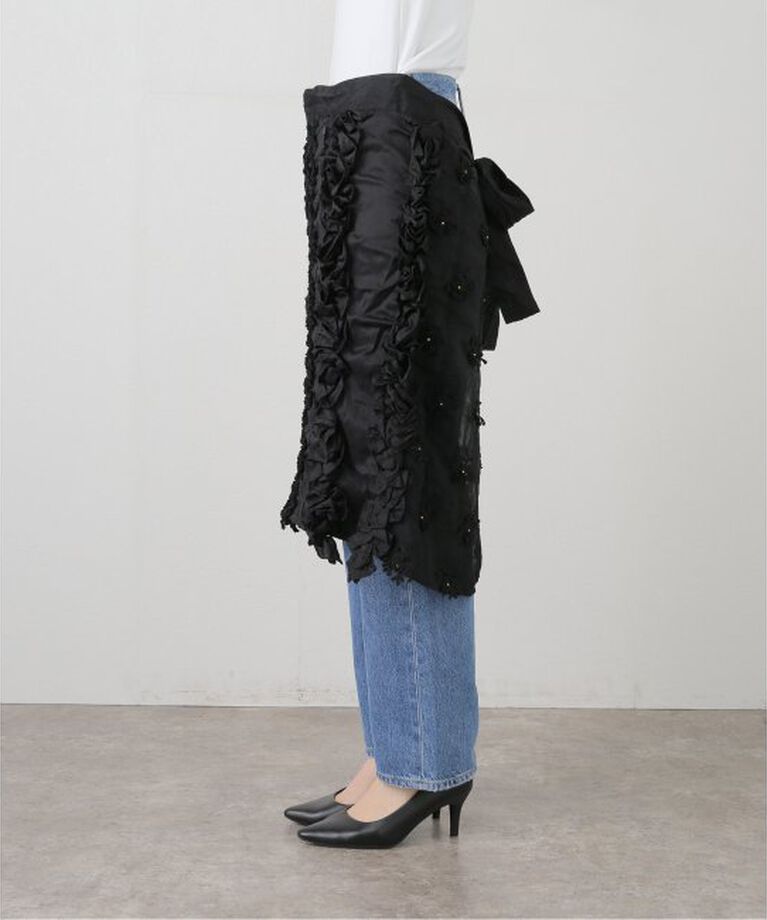 Spick and Span「crinkle crinkle crinkle Frill rayon shantung apron skirt」|スカート|