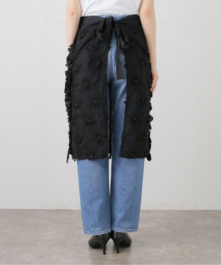 Spick and Span「crinkle crinkle crinkle Frill rayon shantung apron skirt」|スカート|