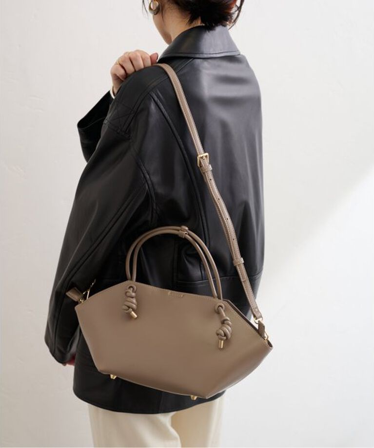  「LE TALON wide knot bag」|トートバッグ|ベージュ A