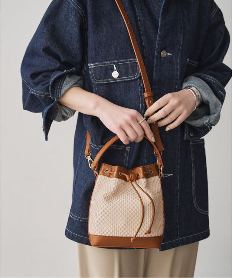  「LE TALON mesh bag」|ハンドバッグ|キャメル
