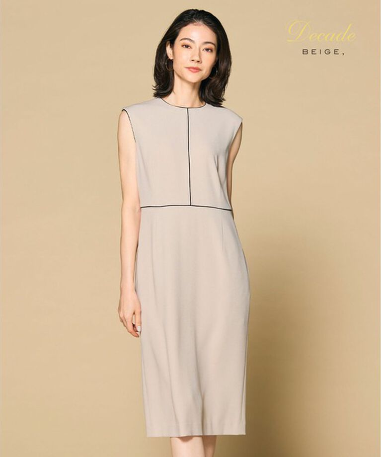 BEIGE,「CINDY / クルーネックドレス」|ワンピース|Sand x Black