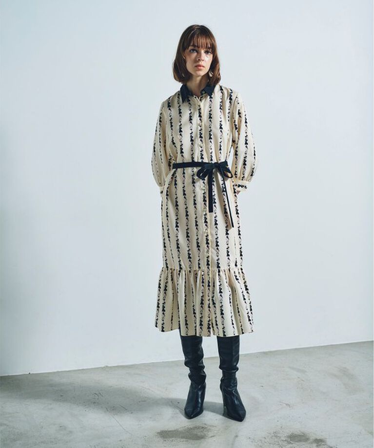 Grace Class「ノクターンモチーフシャツワンピース」|ワンピース|