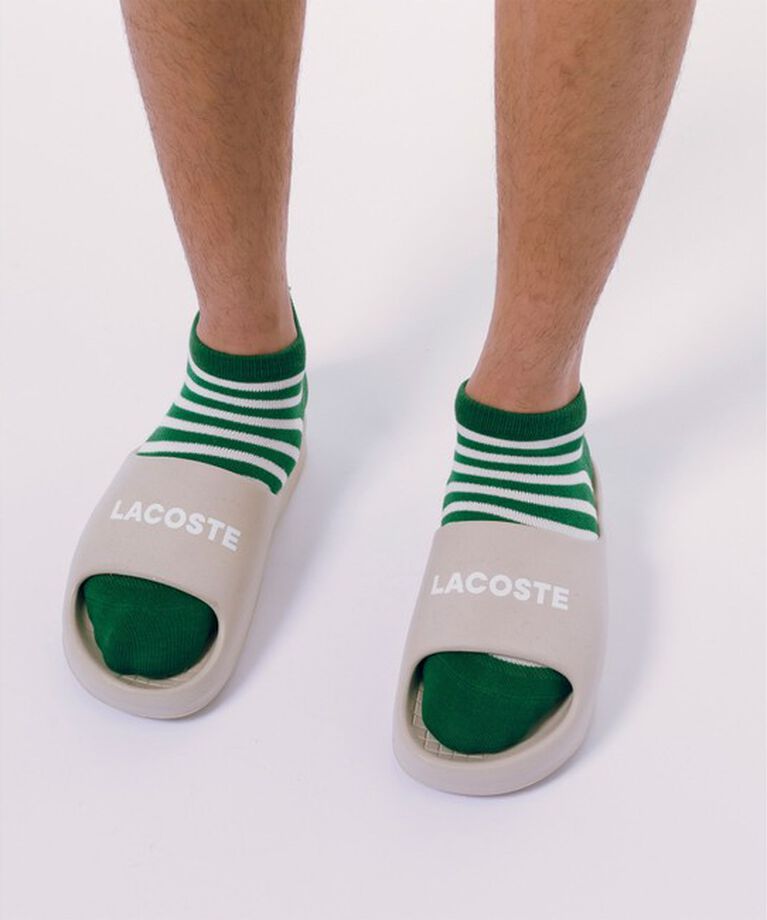 LACOSTE「鹿の子地ボーダースニーカーソックス(25cm-27cm)」|ソックス|
