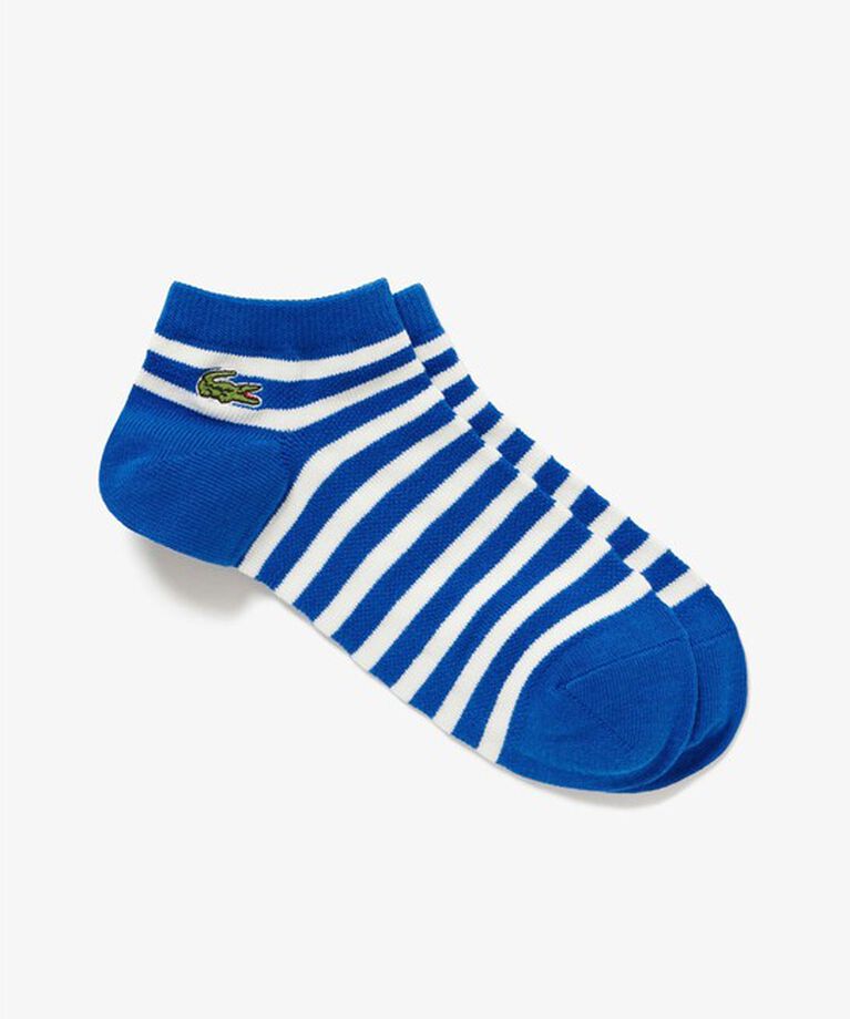 LACOSTE「鹿の子地ボーダースニーカーソックス(25cm-27cm)」|ソックス|