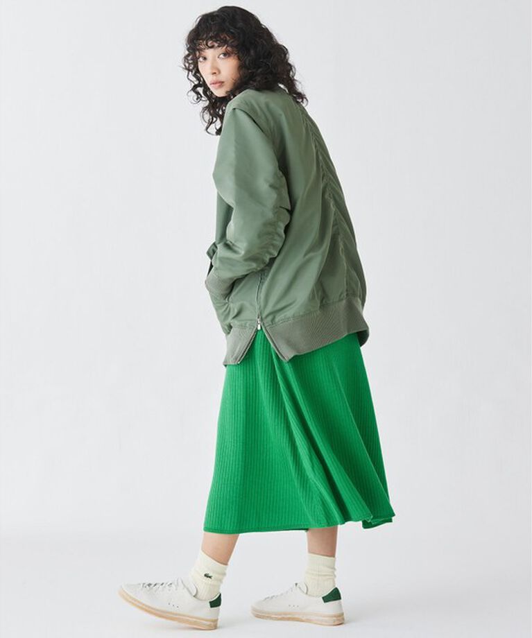 LACOSTE「2WAY 撥水 デタッチャブルスリーブボンバージャケット / ボリュームスリーブMAー1ブルゾン」|ブルゾン・スタジャン|
