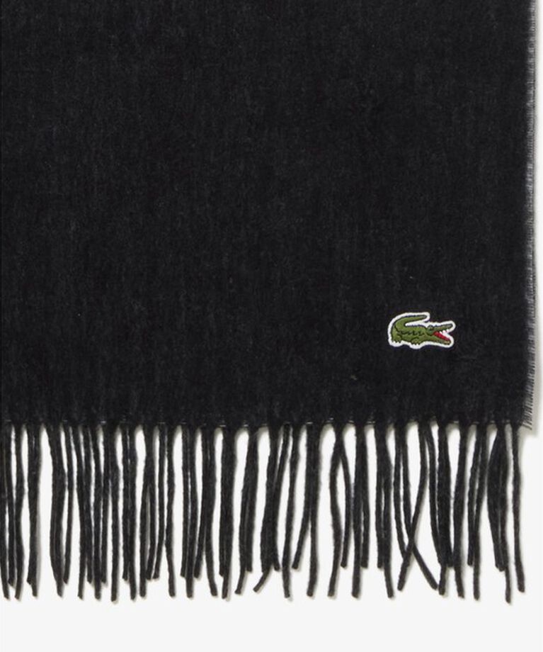 LACOSTE「ビッグブランドネームロゴジャカードマフラー」|マフラー|
